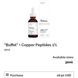 The Ordinary buffet serum with copper peptides